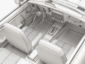 pontiac firebird 1967 convertible 3D 模型