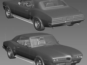 pontiac firebird 1967 convertible 3D Model
