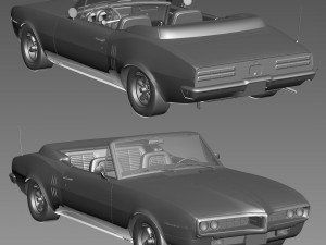 pontiac firebird 1967 convertible 3D 模型