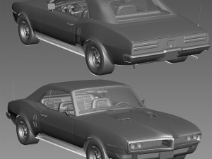 pontiac firebird 1968 3D Model