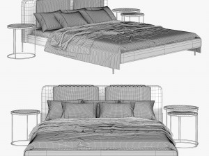 roche larri bed set 3D मॉडल