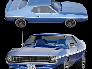 AMC AMX SST 1972 3D Model