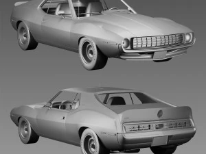 AMC AMX SST 1972 3D Model