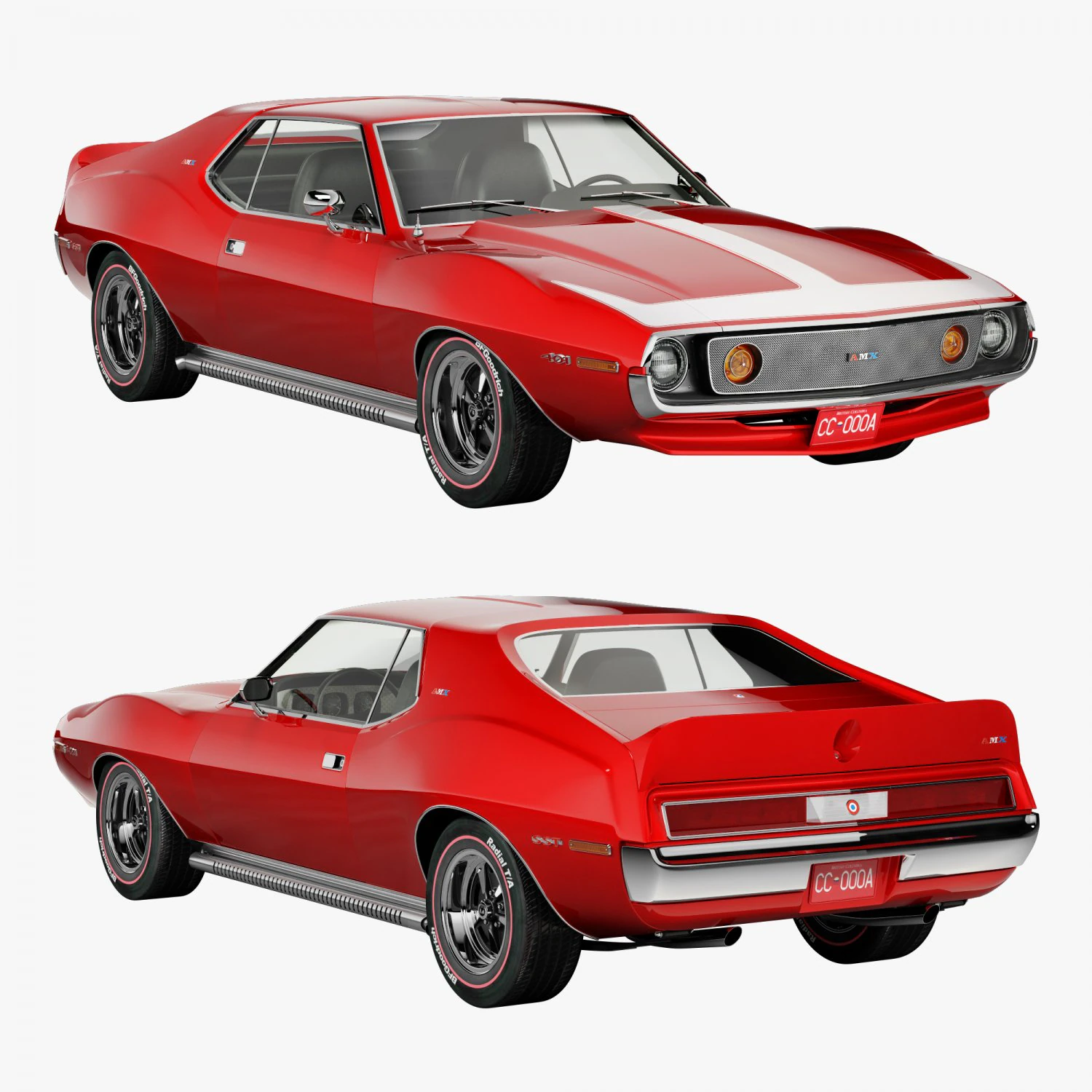 AMC AMX SST-1973 3D Model .c4d .max .obj .3ds .fbx .stl .blend