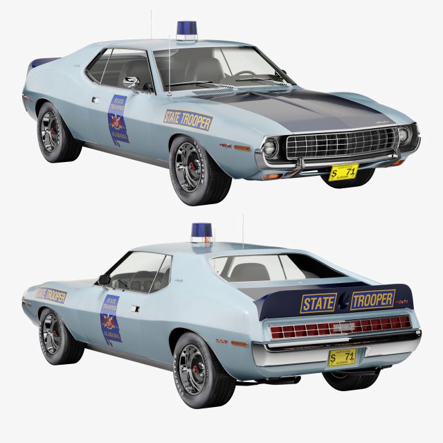 AMC javelin state trooper 3D Model .c4d .max .obj .3ds .fbx .stl .blend 