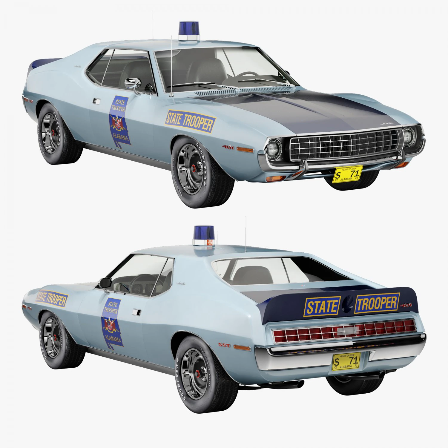 AMC cirit eyalet polisi 3D Model .c4d .max .obj .3ds .fbx .stl .blend 