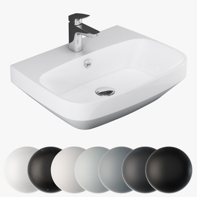 Simas baden baden bb 10 washbasin Model 3D .c4d .max .obj .3ds .fbx .stl .blend 