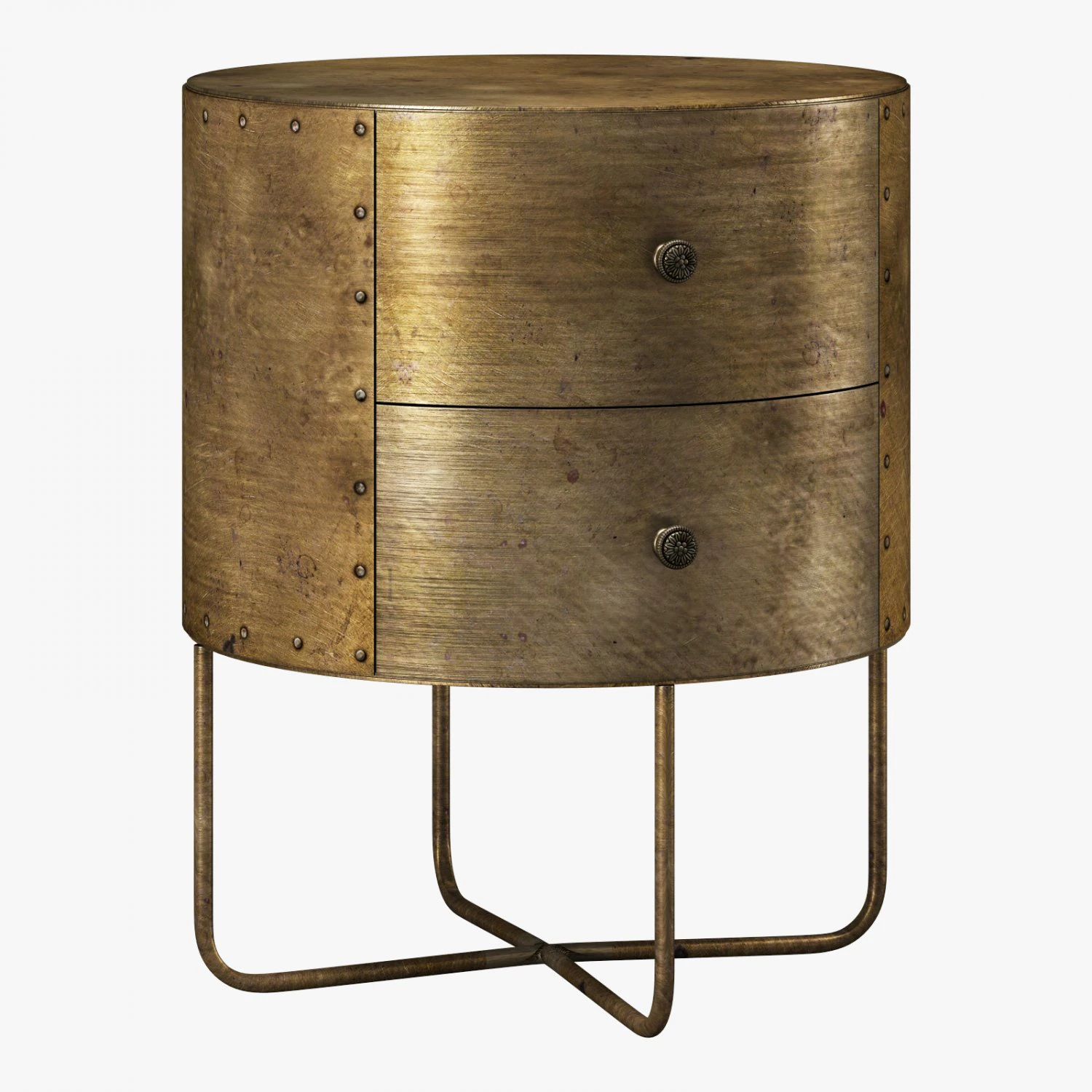 De eekhoorn glossy rond kastje metal antique brass 3D Model .c4d .max .obj .3ds .fbx .stl .blend 