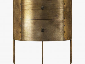 De eekhoorn glossy rond kastje metal antique brass Model 3D