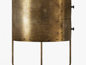 De eekhoorn glossy rond kastje metal antique brass 3D Model