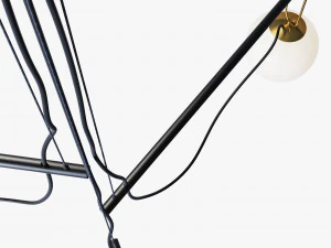 Domosvet design point black gold 3D Model