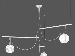 Domosvet design point black gold 3D Model