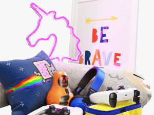 Kids room decor set 001 3D मॉडल