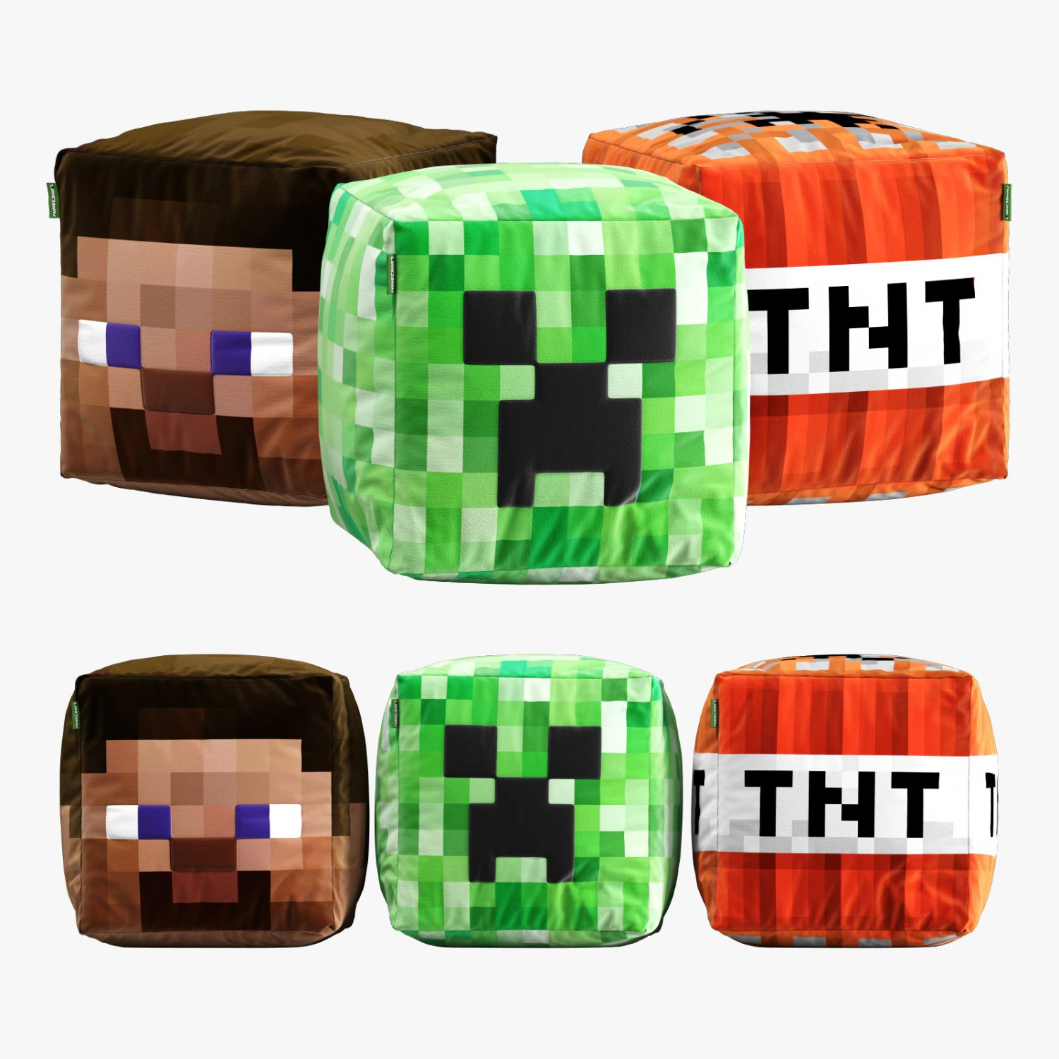 Minecraft ottoman set 001 3D Model .c4d .max .obj .3ds .fbx .stl .blend 