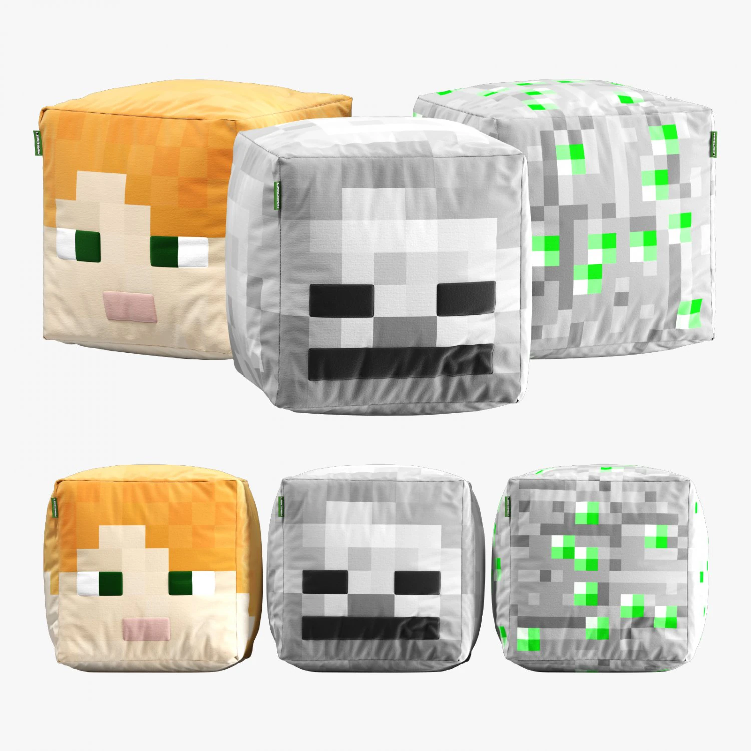 Minecraft ottoman set 003 3D Model .c4d .max .obj .3ds .fbx .stl .blend 
