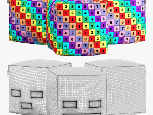 Minecraft ottoman set 003 3D Model