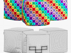 Minecraft ottoman set 004 Modelo 3D