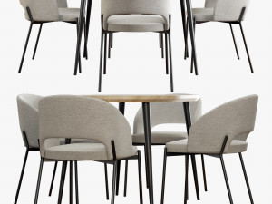 Halmar set 002 colorado table K-455 cair 3D 모델