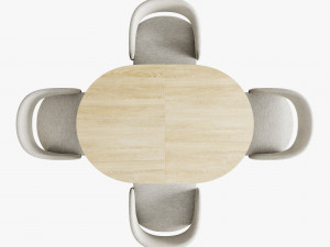 Halmar set 002 colorado table K-455 cair 3D 모델