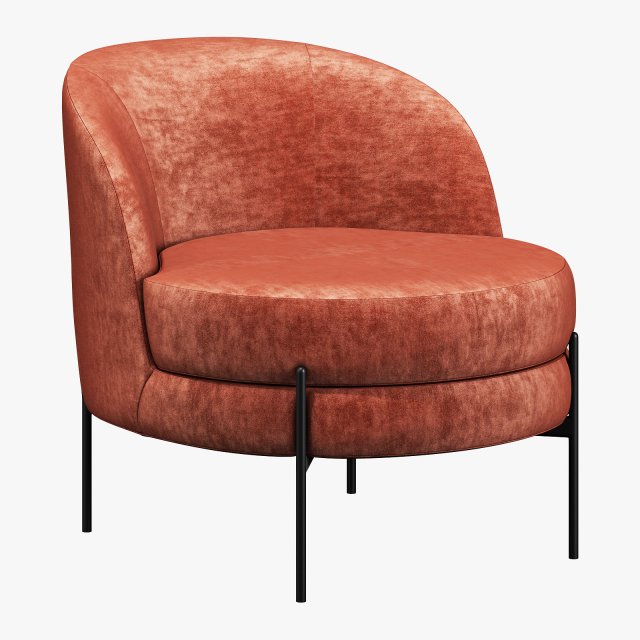 Vetro mebel bella rose armchair 3D Model .c4d .max .obj .3ds .fbx .stl .blend