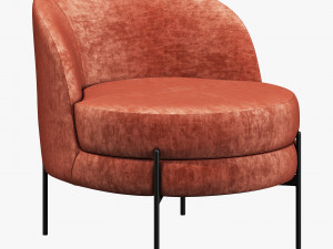 Vetro mebel bella rose armchair Modello 3D