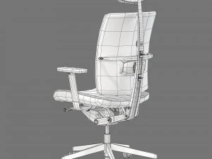 Cadeira de escrit&oacute;rio confort&aacute;vel Dauphin High Way Modelo 3D