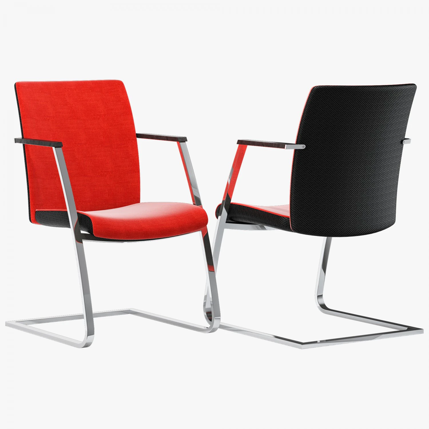 Dauphin high way comfort visitor office chair 3D Model .c4d .max .obj .3ds .fbx .stl .blend 