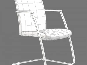 Dauphin high way comfort visitor office chair 3D Model