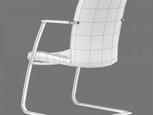 Dauphin high way comfort visitor office chair 3D Model