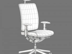 Dauphin high way executive office chair 3D Model
