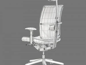 Dauphin high way executive office chair 3D Model