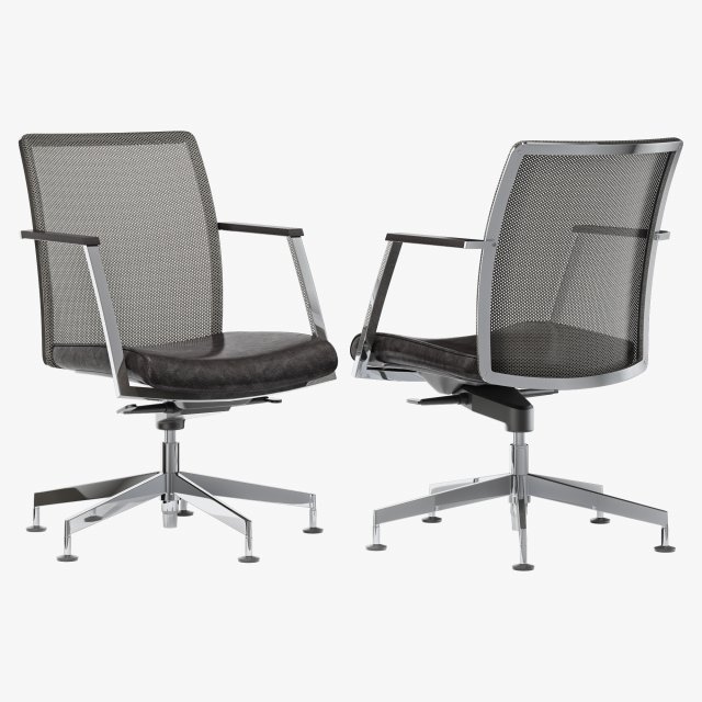 Dauphin high way mesh conference office chair 3D Model .c4d .max .obj .3ds .fbx .stl .blend 