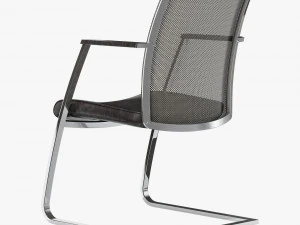 Dauphin high way mesh visitor office chair 3D Model