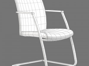 Dauphin high way mesh visitor office chair Modèle 3D