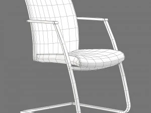 Dauphin high way mesh visitor office chair 3D Model