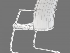 Dauphin high way mesh visitor office chair Modèle 3D