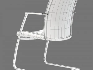 Dauphin high way mesh visitor office chair 3D Model