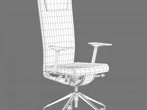 Kastel kompasso high back office chair 3D Model