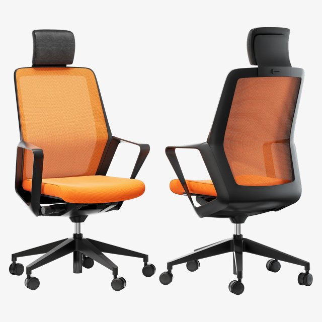 Patra flo high office chair 3D Модель .c4d .max .obj .3ds .fbx .stl .blend 