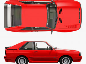Audi sport quattro 1984 Modelo 3D