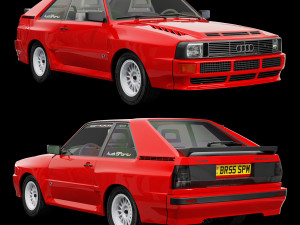 Audi sport quattro 1984 Modelo 3D