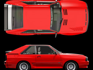Audi sport quattro 1984 Modelo 3D