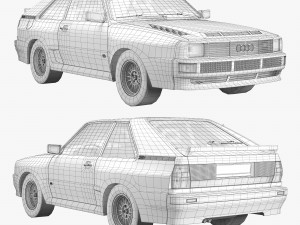 Audi sport quattro 1984 Modelo 3D