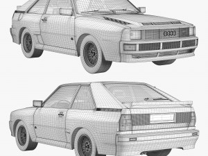 Audi sport quattro 1984 Modelo 3D