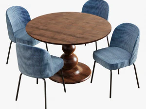 Be pure home ブランコテーブル ヴォーグチェア 3Dモデル