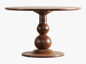 Saf ev blanco masa moda sandalye olun 3D Model