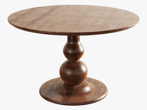 Saf ev blanco masa moda sandalye olun 3D Model