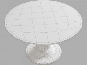 Saf ev blanco masa moda sandalye olun 3D Model