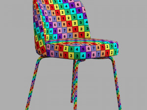Be pure home blanco table vogue chair 3D Model
