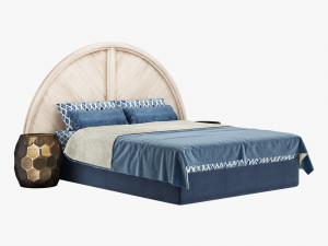 Classic bed 002 3D Model